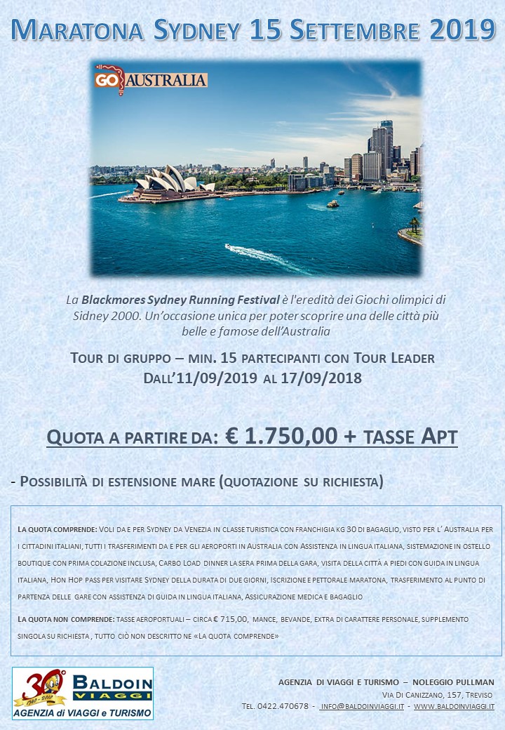 Diapositiva1 Maratona di Sydney 15 settembre 2019