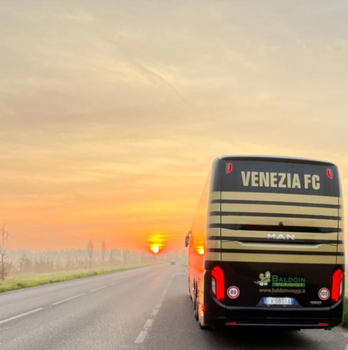 In pullman al tramonto verso Piacenza e Grazzano Visconti