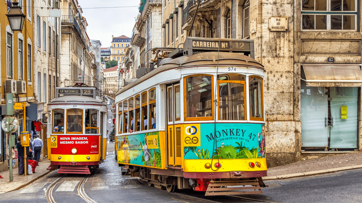 Tram di Lisbona in Portogallo